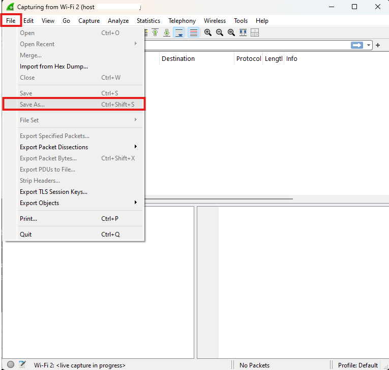 How to get a pcap | 1OF1 Servers Docs